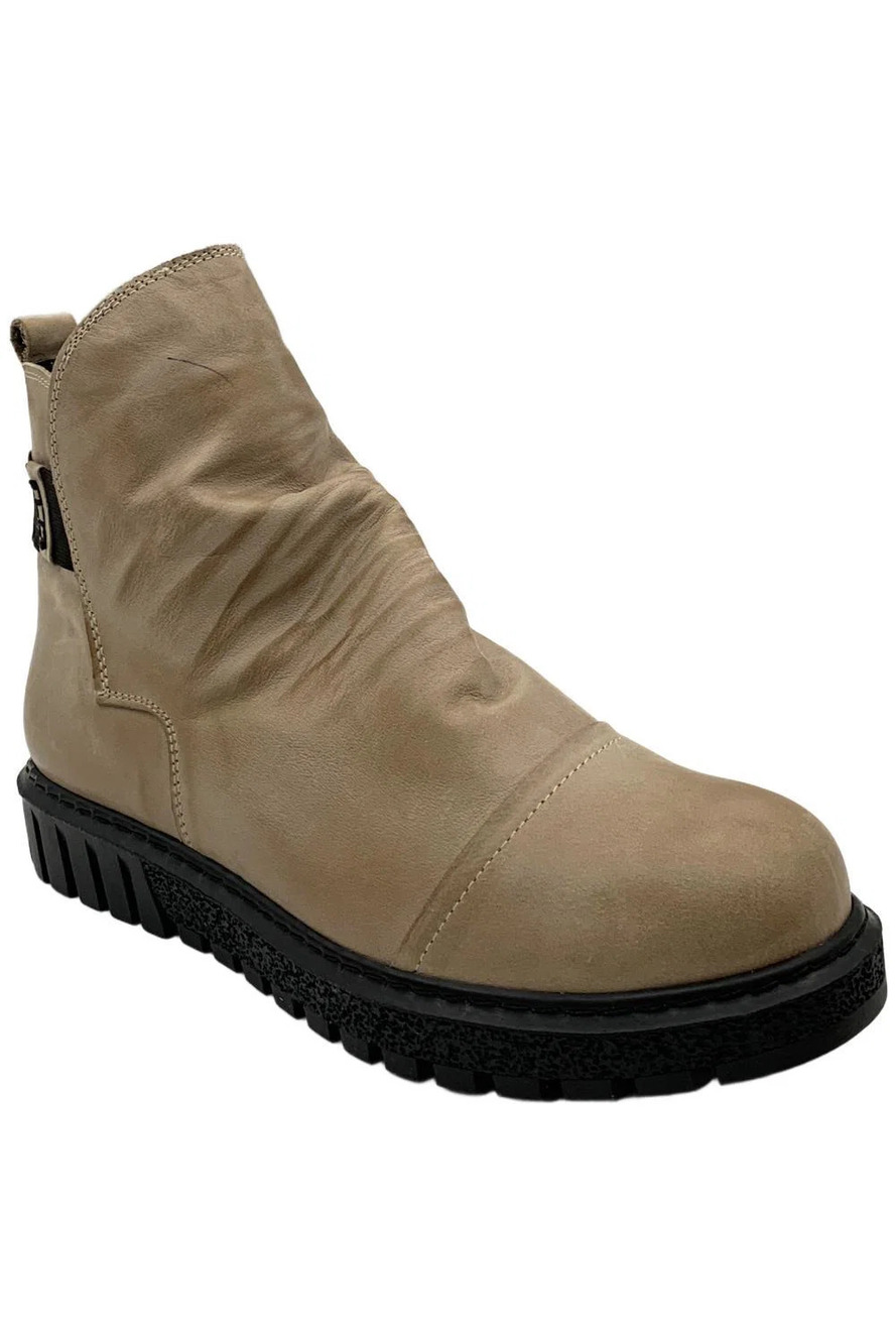 Miz Mooz Women's Bea Leather Buckled Ankle Boots Ice - Medium